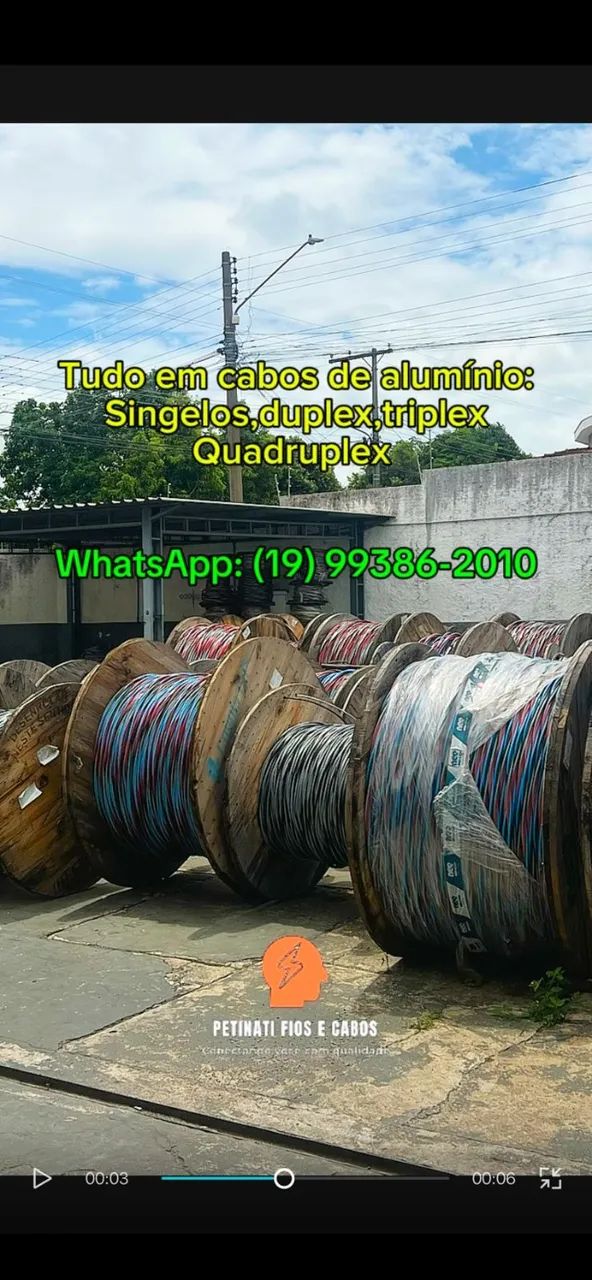 Cabo de alumínio singelo, duplex, tríplex e quadruplex todas as bitolas