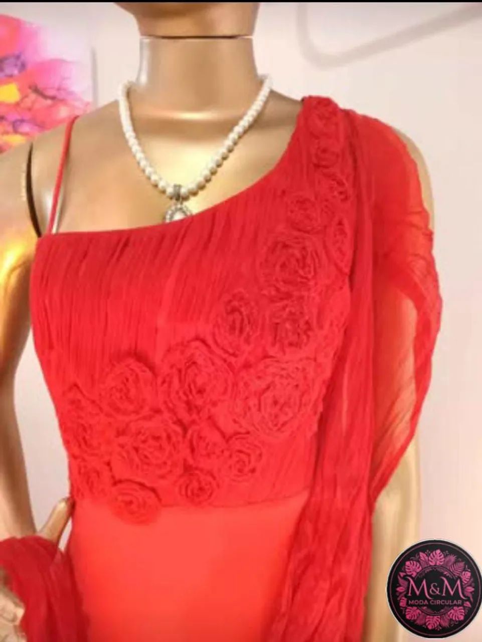 Vestido longo cor de vinho Tam 46 - Foto 2
