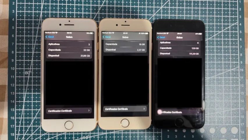 Dois Iphone 7 32gb e 128gb e um 6S 16gb - Todos funcionando