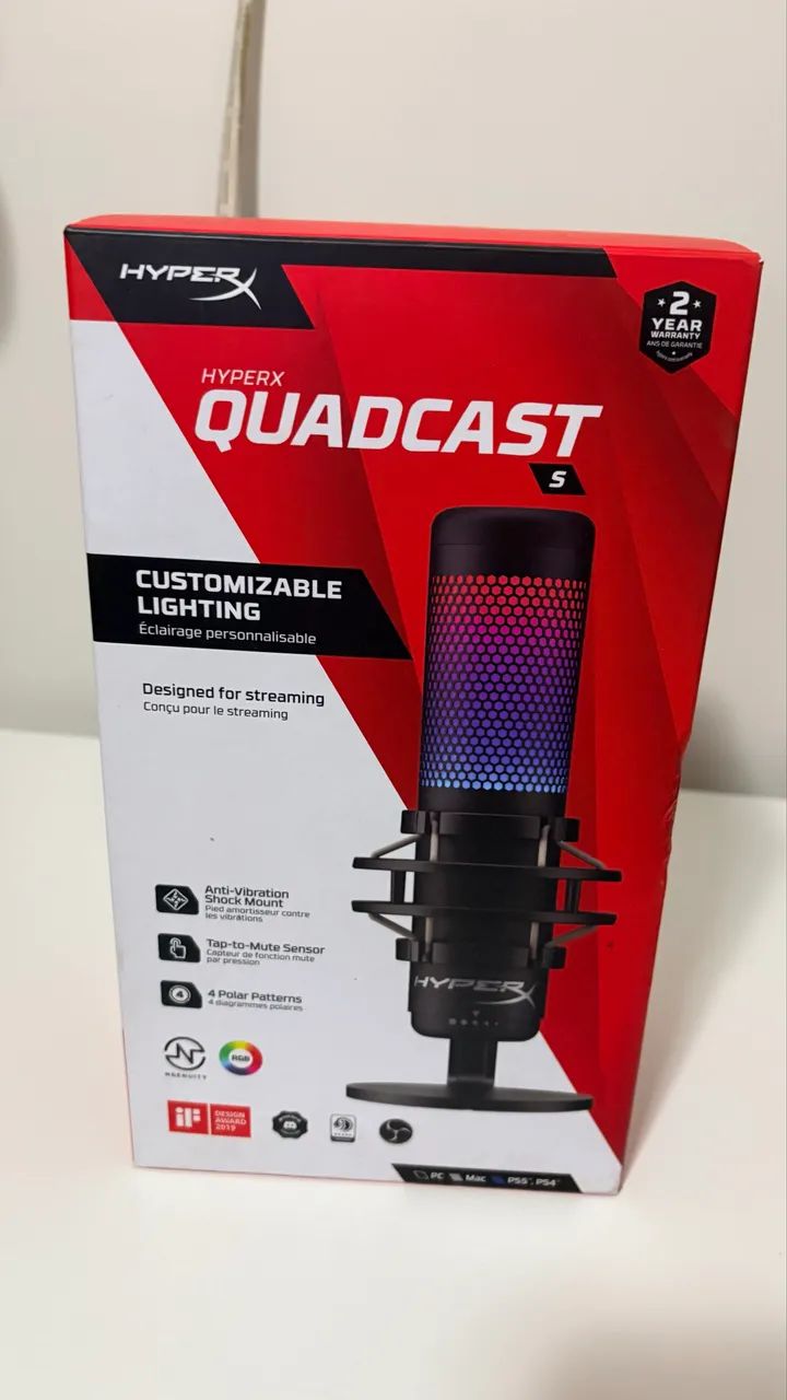 HyperX Quadcast S - Muito Novo - Instrumentos musicais - Vila