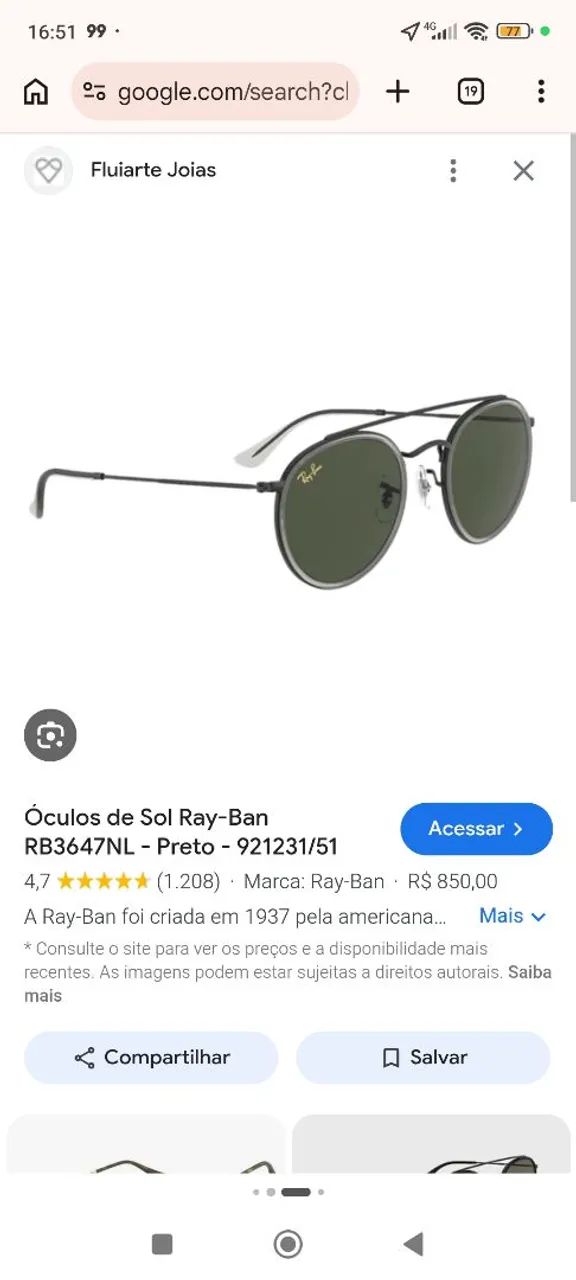 Óculos Rayban  - Foto 3