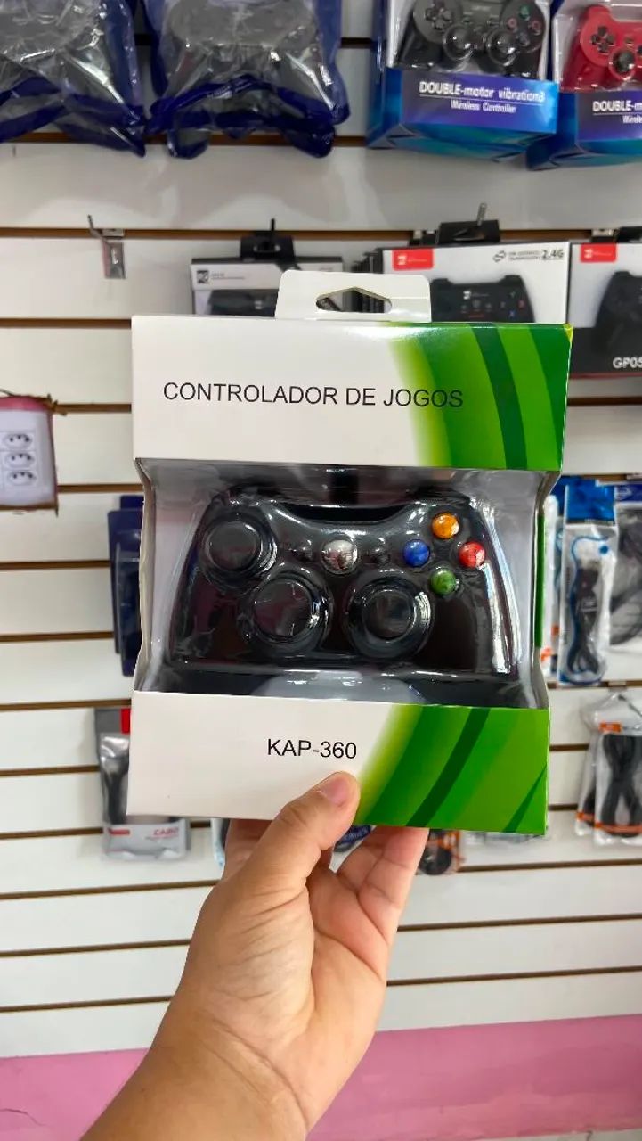 Controle de xbox 360 e pc usb 