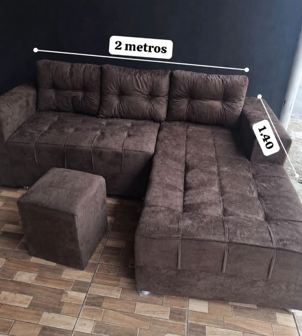 SOFÁ CHEISEE ENTREGA GRÁTIS ACOMPANHA PUFF 