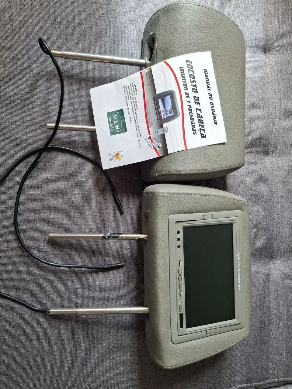 Encostos de Cabeça com Monitores LCD 7 para Honda Civic - Funcionando - Foto 3
