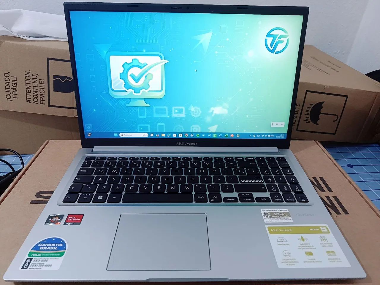 NOTEBOOK ASUS RYZEN 7 ? 512GB SSD + 8GB RAM ? IMPECÁVEL! - Foto 4