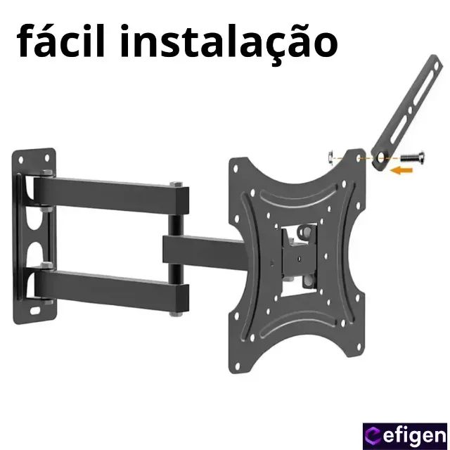 Suporte Tri-articulado para Tv 28" a 60" Polegadas haste longa - Novo a pronta entrega - Foto 4