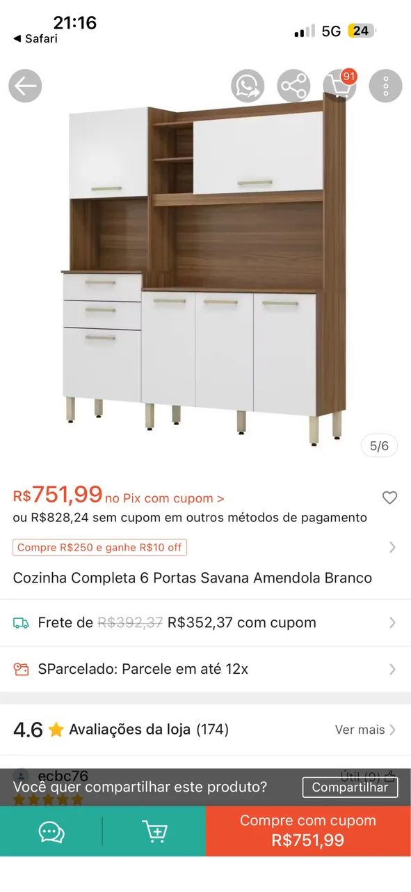 Armário de cozinha  - Foto 4