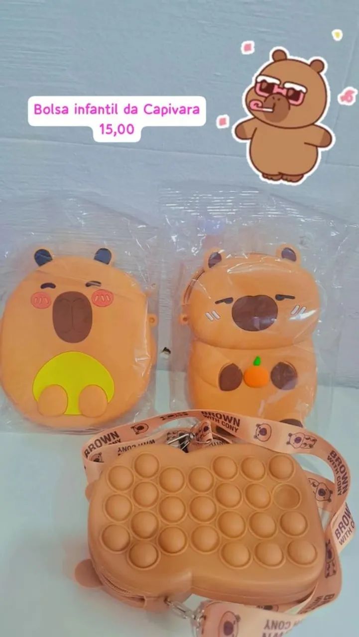 Bolsa infantil Capivara