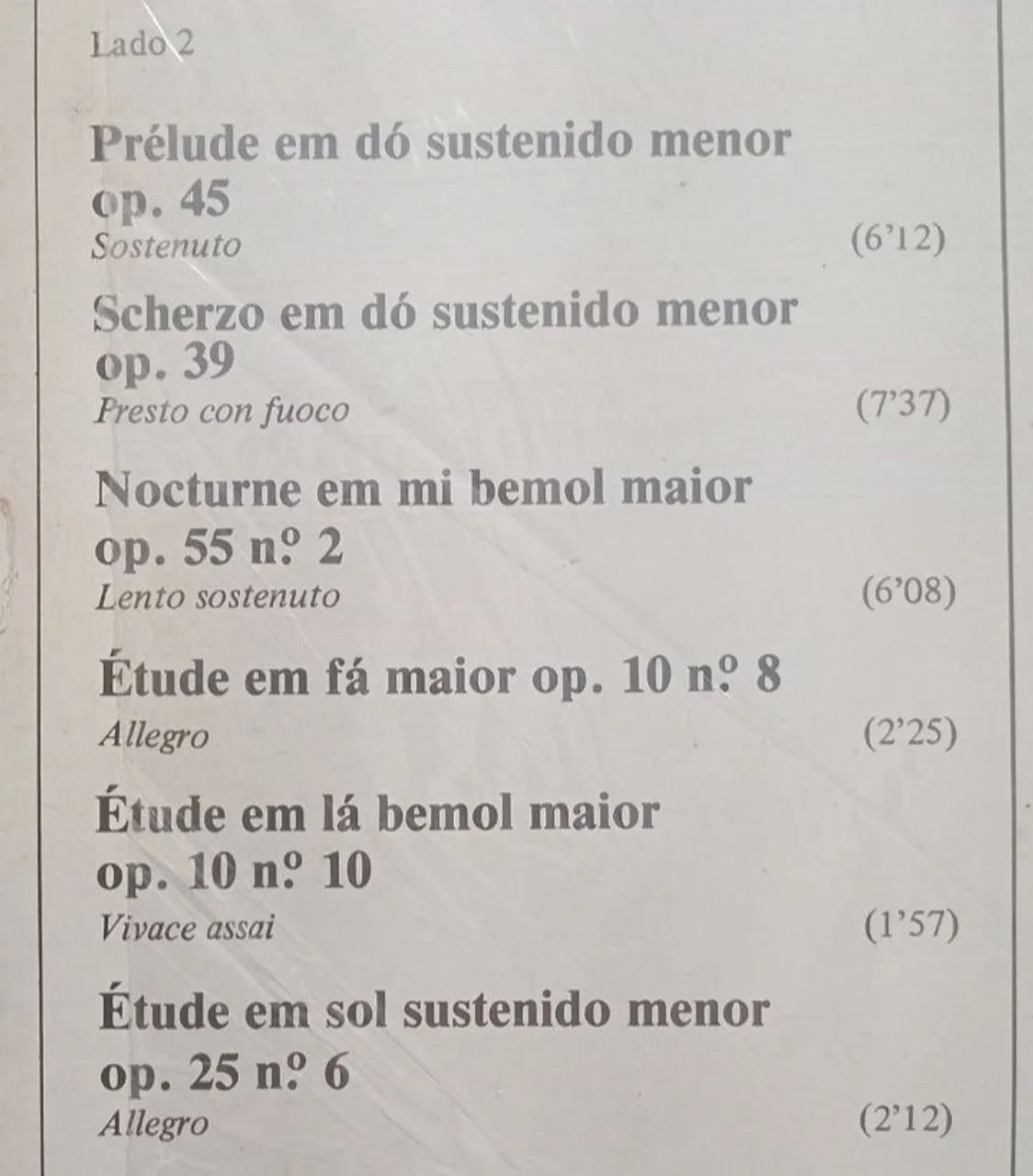 LP Chopin Recital Ivo Pogorelich Ótimo Estado - Foto 4