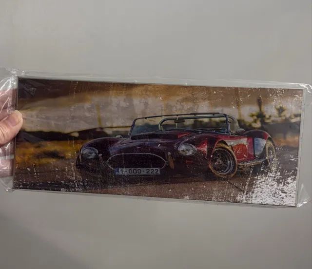Placa de carro vintage metal.