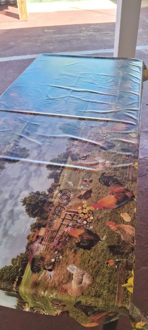 Mesa Grande de 2.60 metros de vidro temperado - Foto 3