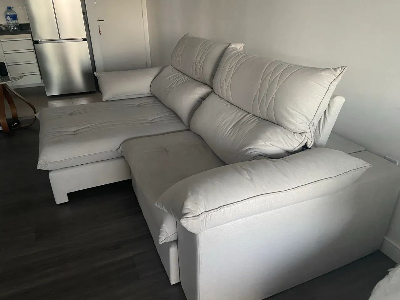 Sofá Premium Semi Novo Retrátil Reclinável com molas ensacadas 2,50m