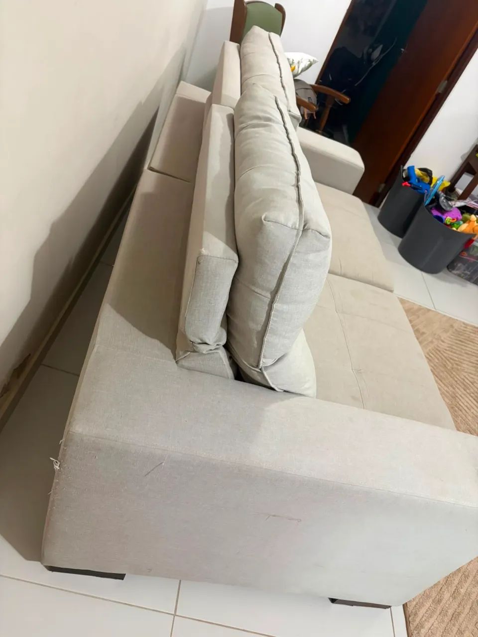 Sofá Retrátil e Reclinavel em Linho - Foto 3
