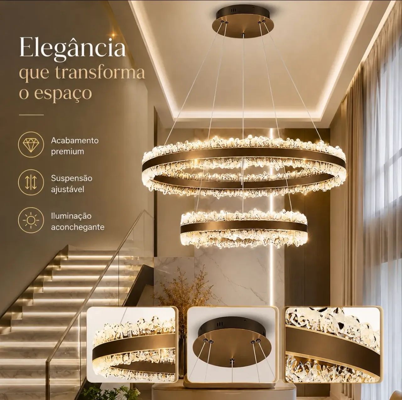 Lustre de Cristal Moderno - Foto 4