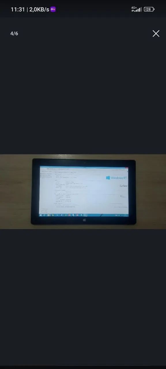 Tablet Surface RT 2GB Ram e 32GB - Excelente Estado! 