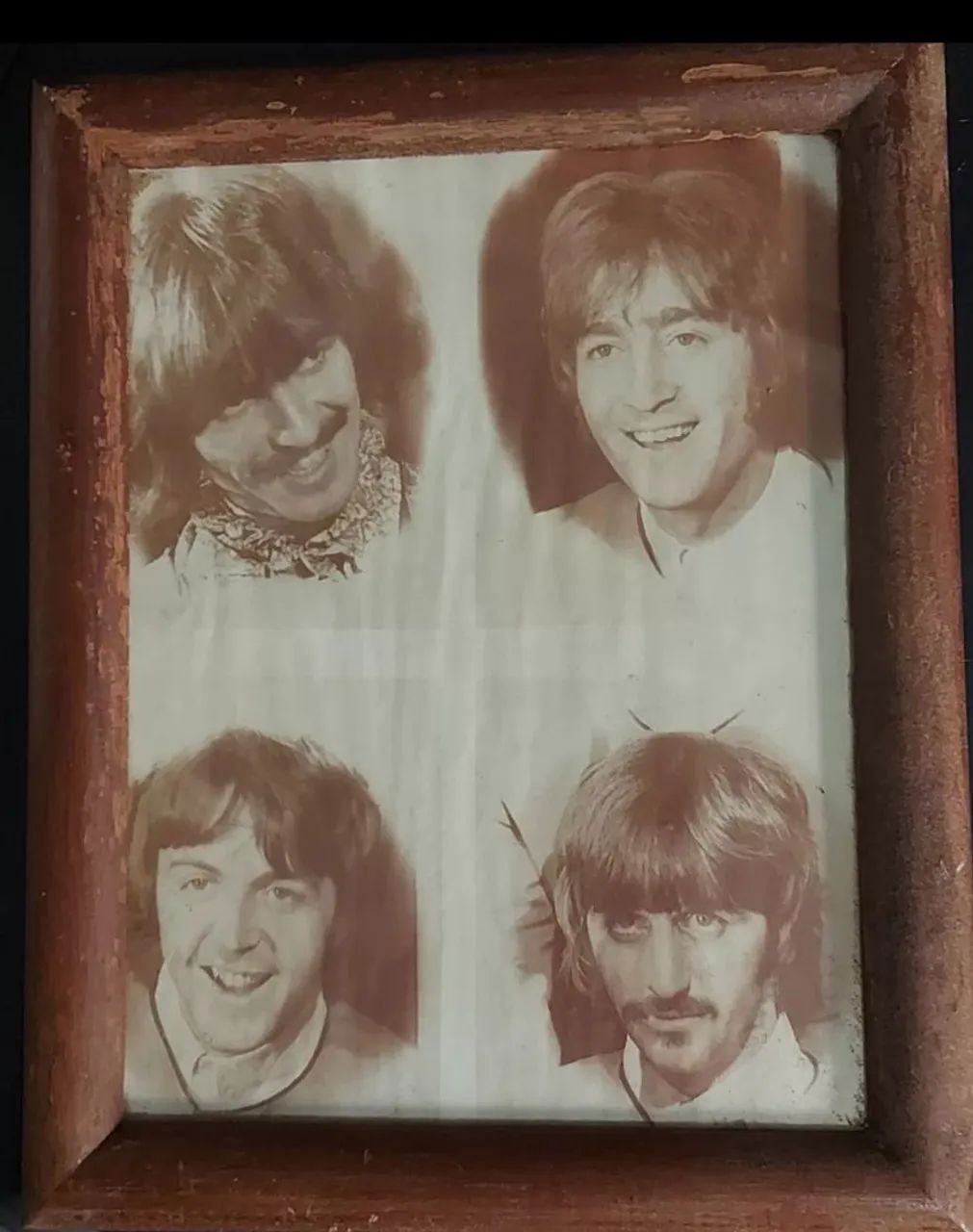 Lote de 03 Quadros Beatles recorte antigo. - Foto 5