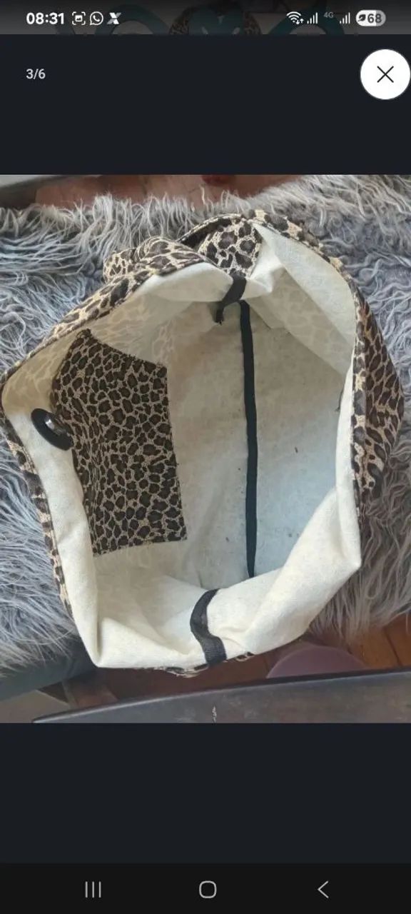 Bolsa de ombro tsuno com estampa de leopardo - Foto 3