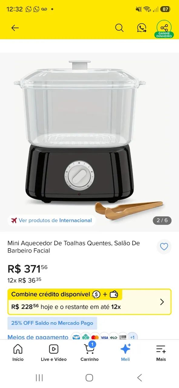Mini aquecedor de toalhas 127 volts - Foto 2