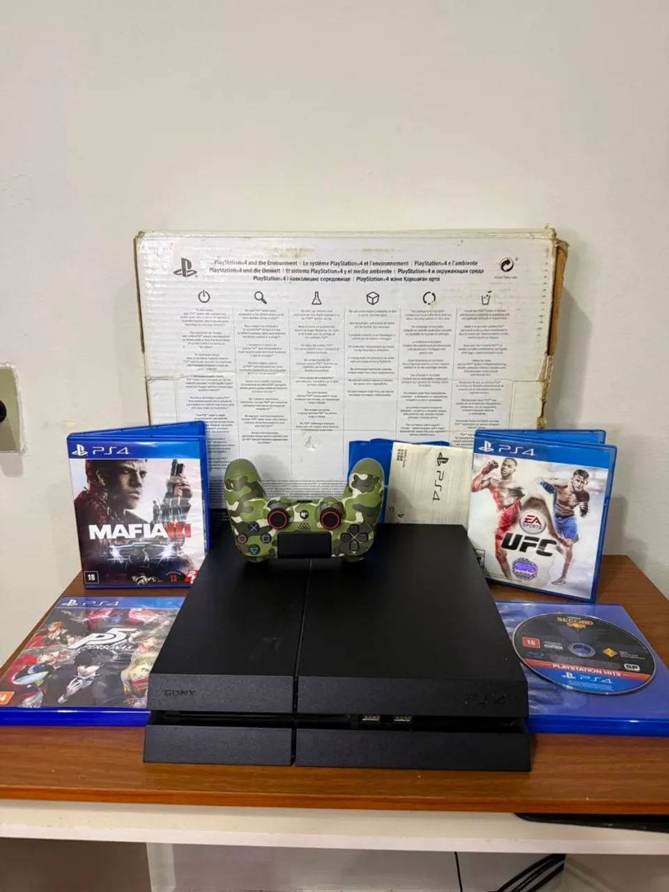 Ps4 com caixa e jogos pegando tudo perfeitamente 