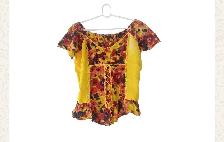 Conjunto blusa e saia longa