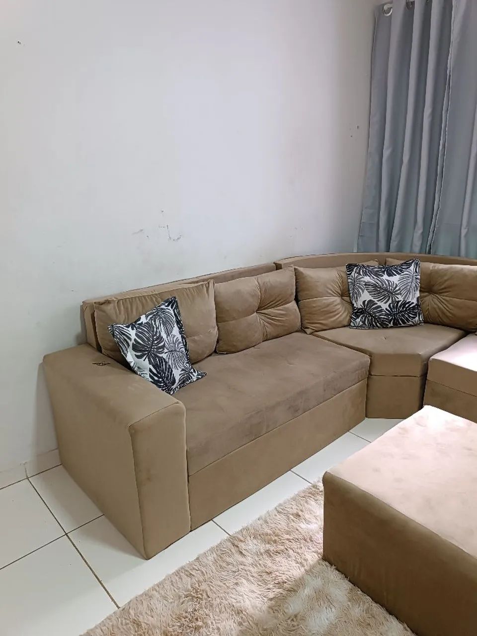 VENDE-SE SOFÁ DE CANTO: Um mês de comprado. - Foto 4