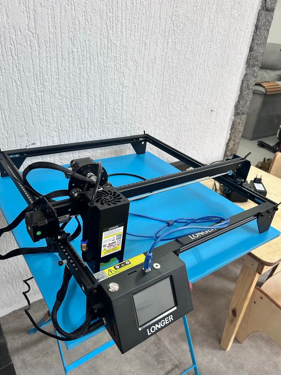 Máquina a laser grava e corta RAY 20W COMPLETA  - Foto 3