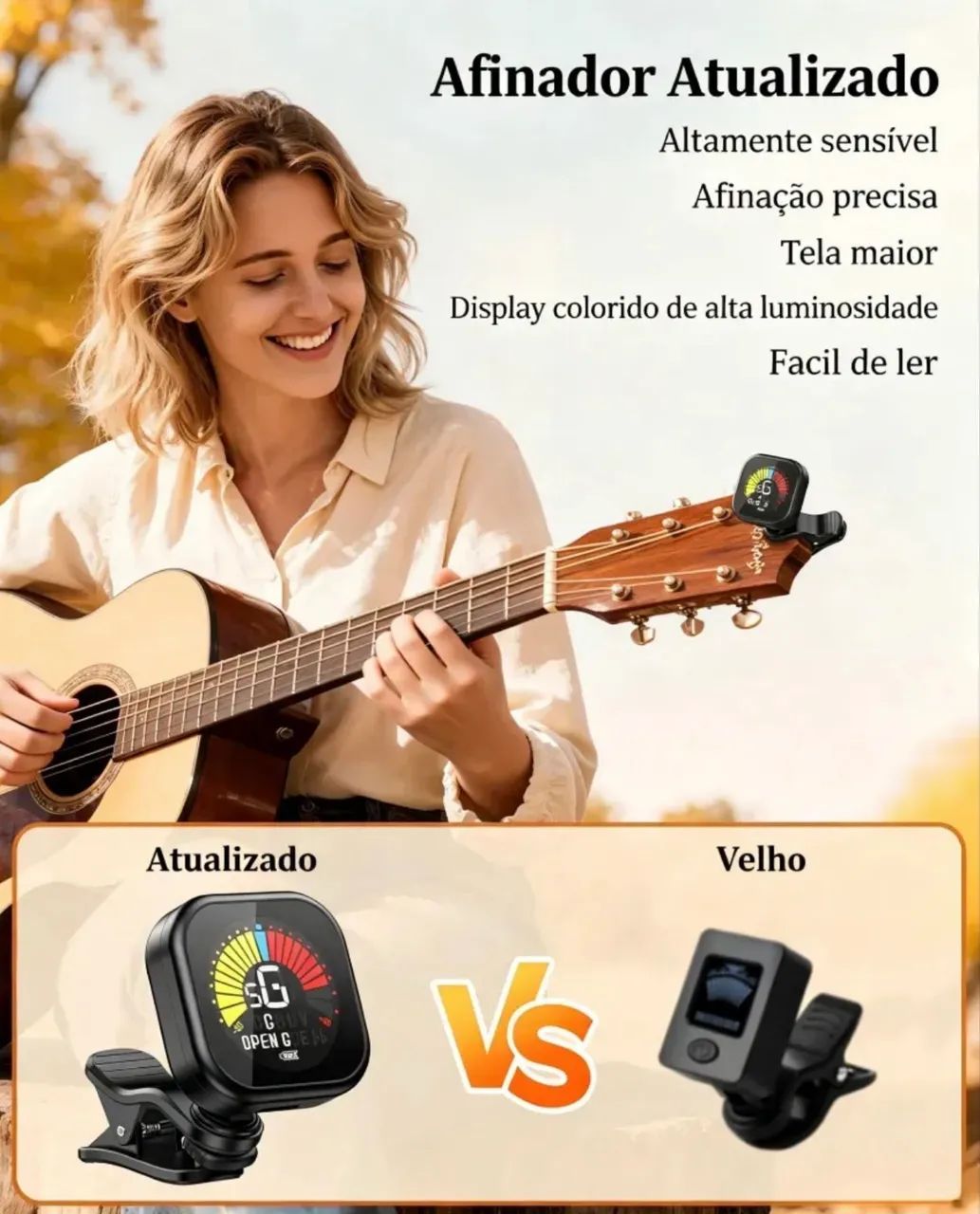 Afinador recarregável Cherub WST670 novo - Instrumentos musicais