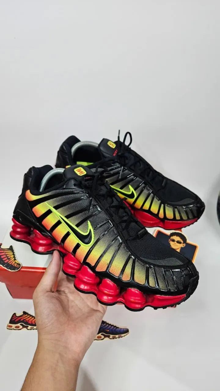 Nike Shox TL - Black Volt Fire Red