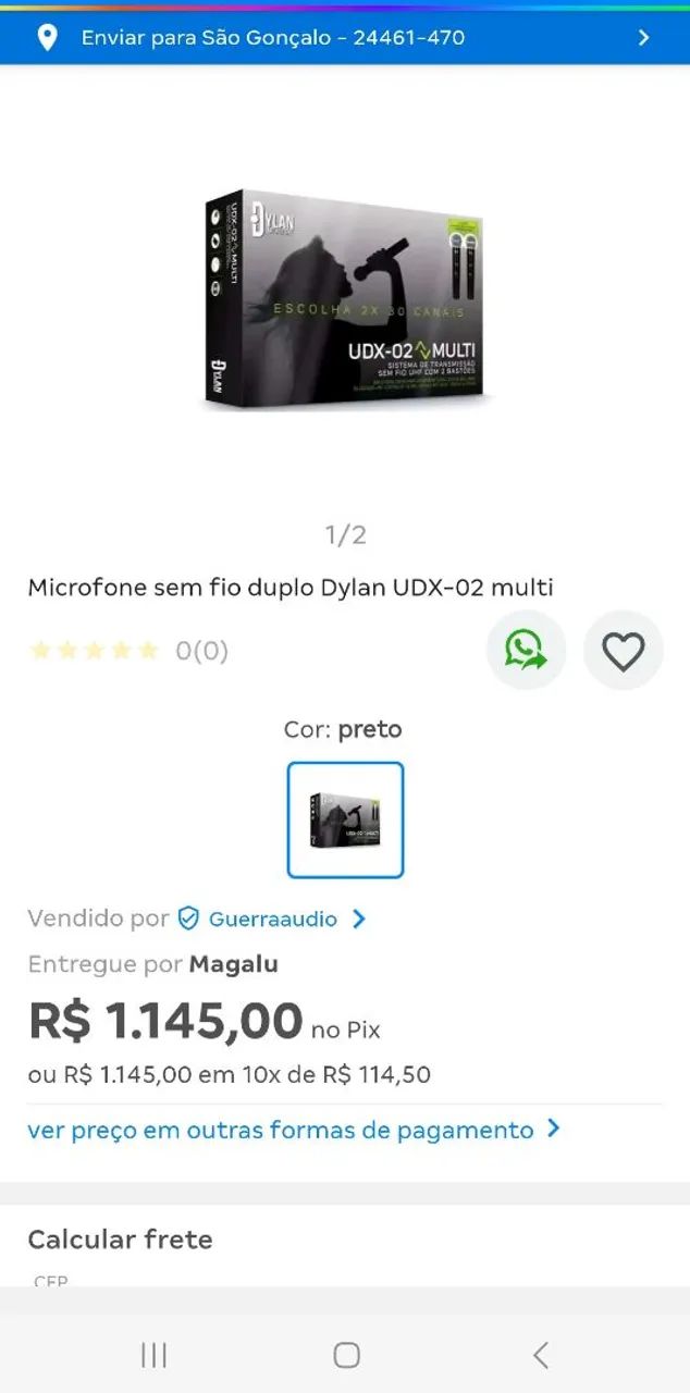 MICROFONE SEM FIO NOVINHO - Foto 3