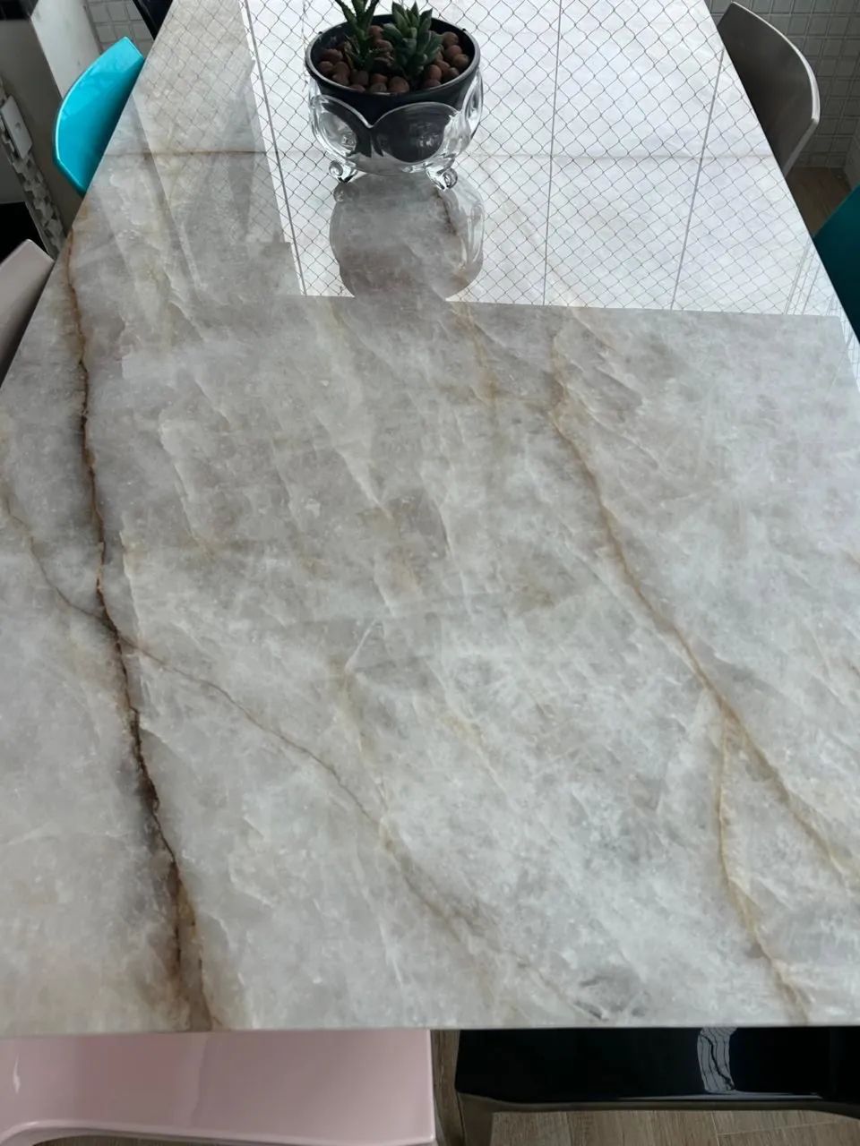 Tempo de mesa de jantar quartzo rosa  - Foto 2