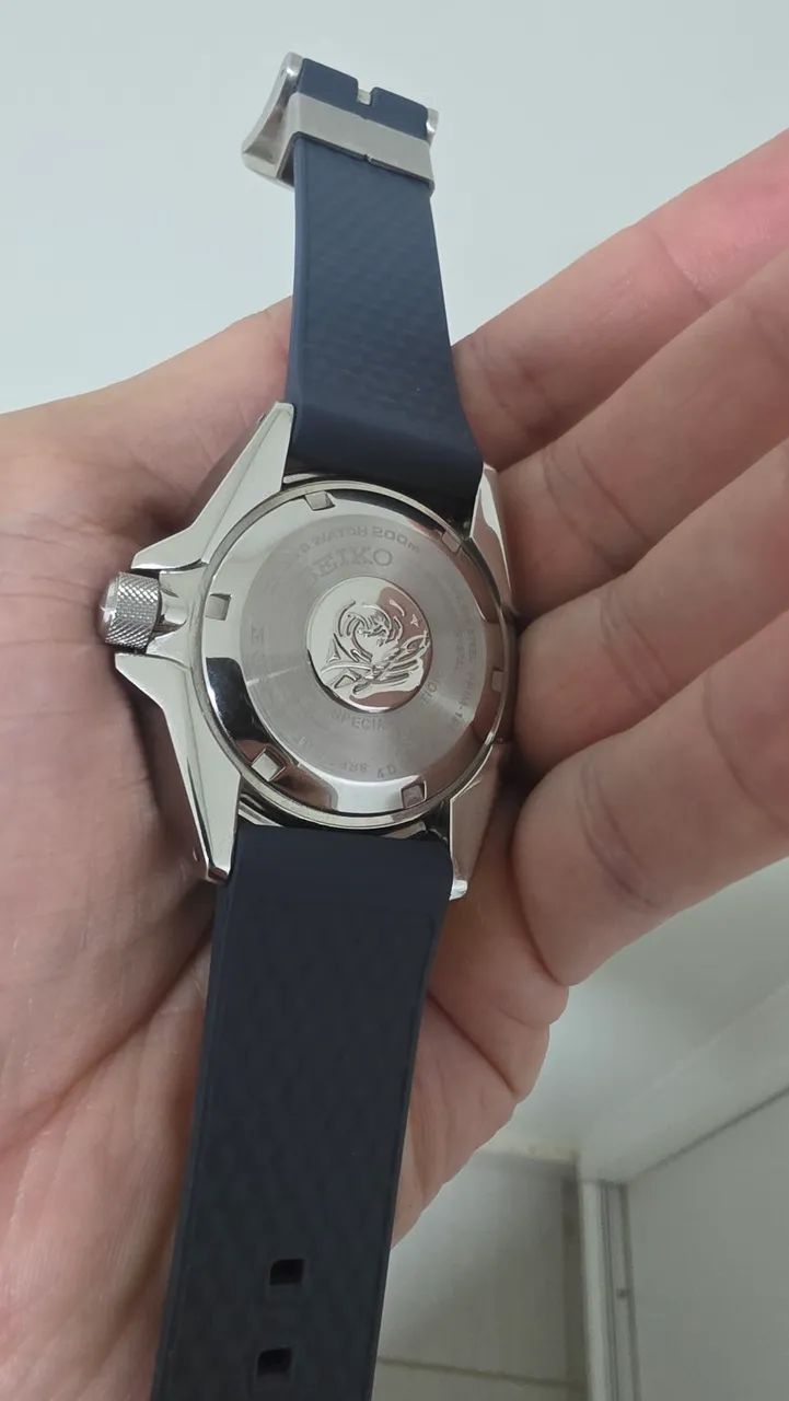 Relógio Seiko Prospex King Samurai Dark Manta Ray Automático Azul SRPF79B1 - Foto 2