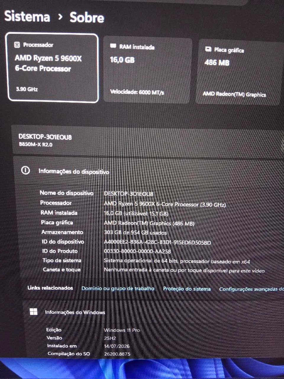 Pc Ryzen 5 9600x AM5 DDR5  - Foto 3