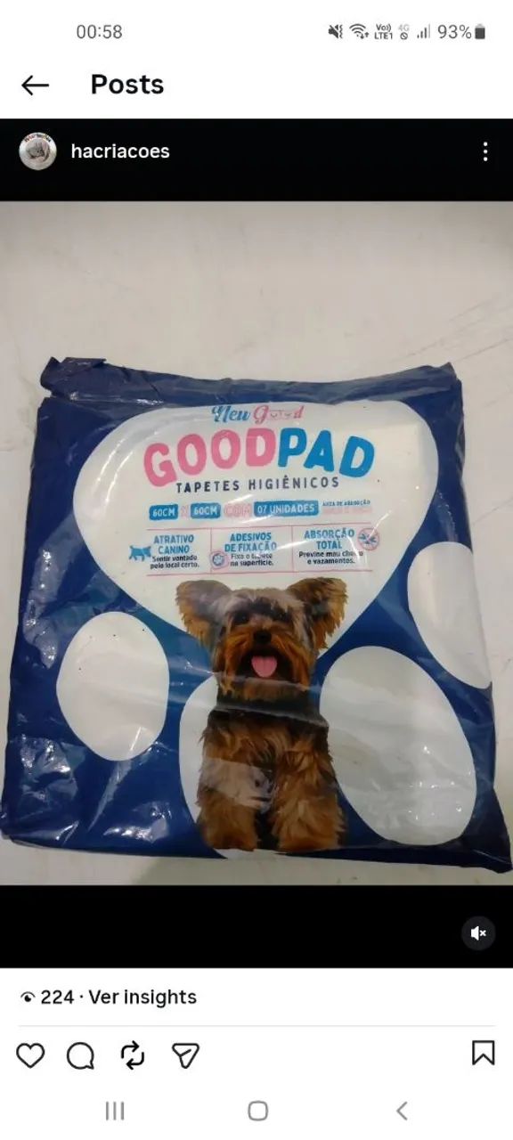Tapete higiênico 