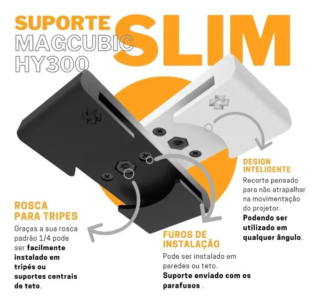 Suporte de Projetor Cilidrico para Teto e Parede  - Foto 2