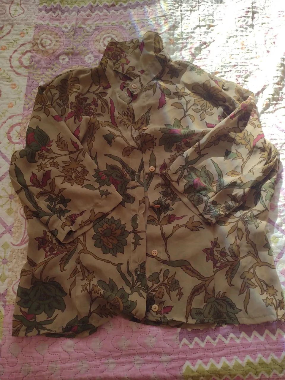 Camisa estampada meia manga