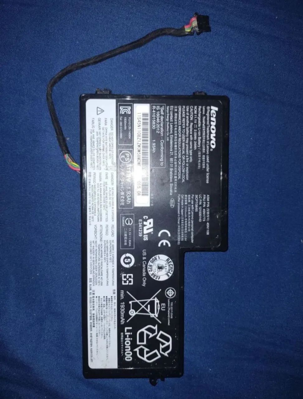 Bateria externa + bateria interna ThinkPad X250.