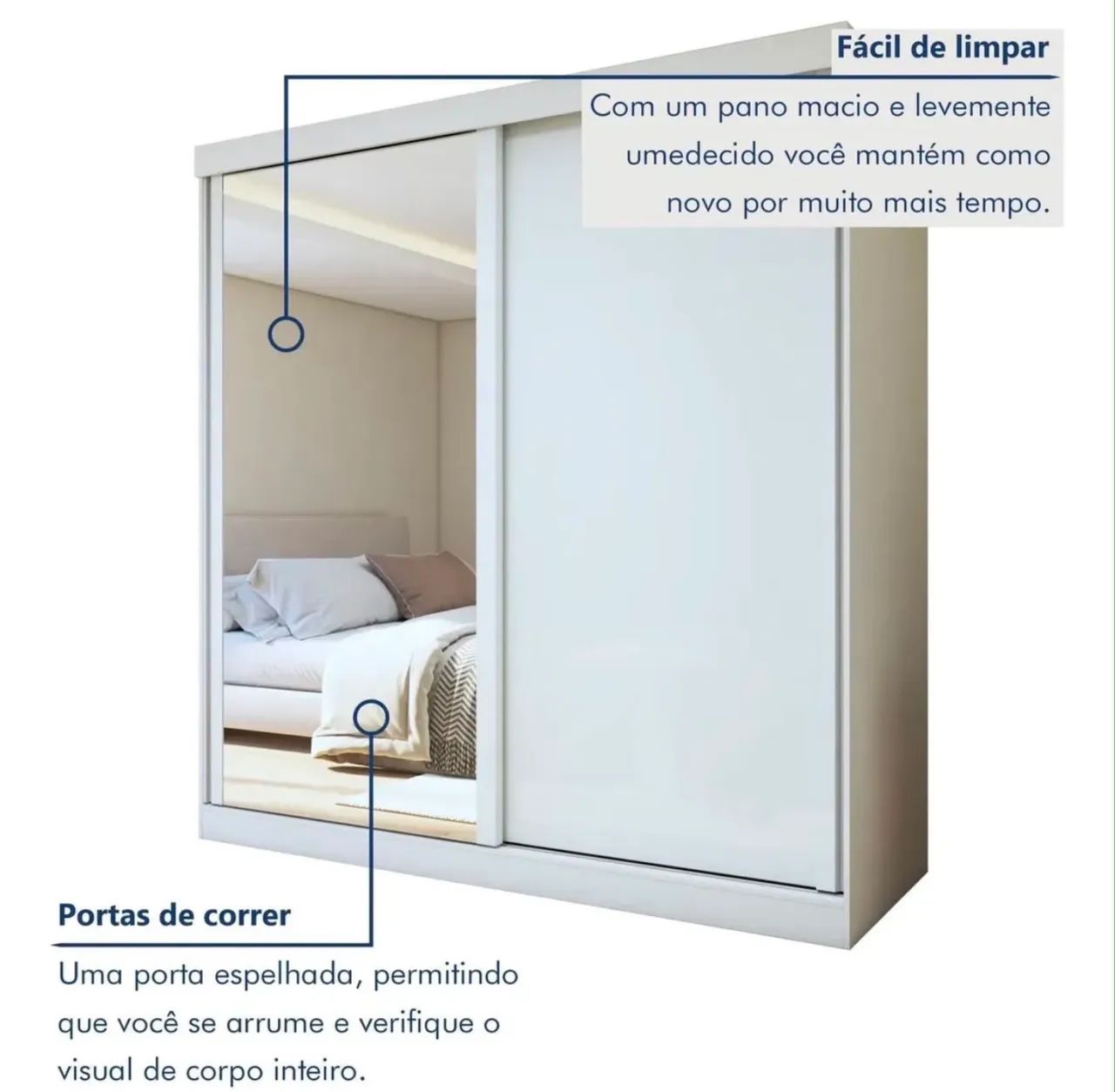 Guarda roupa de solteiro - 2 portas  - Foto 2
