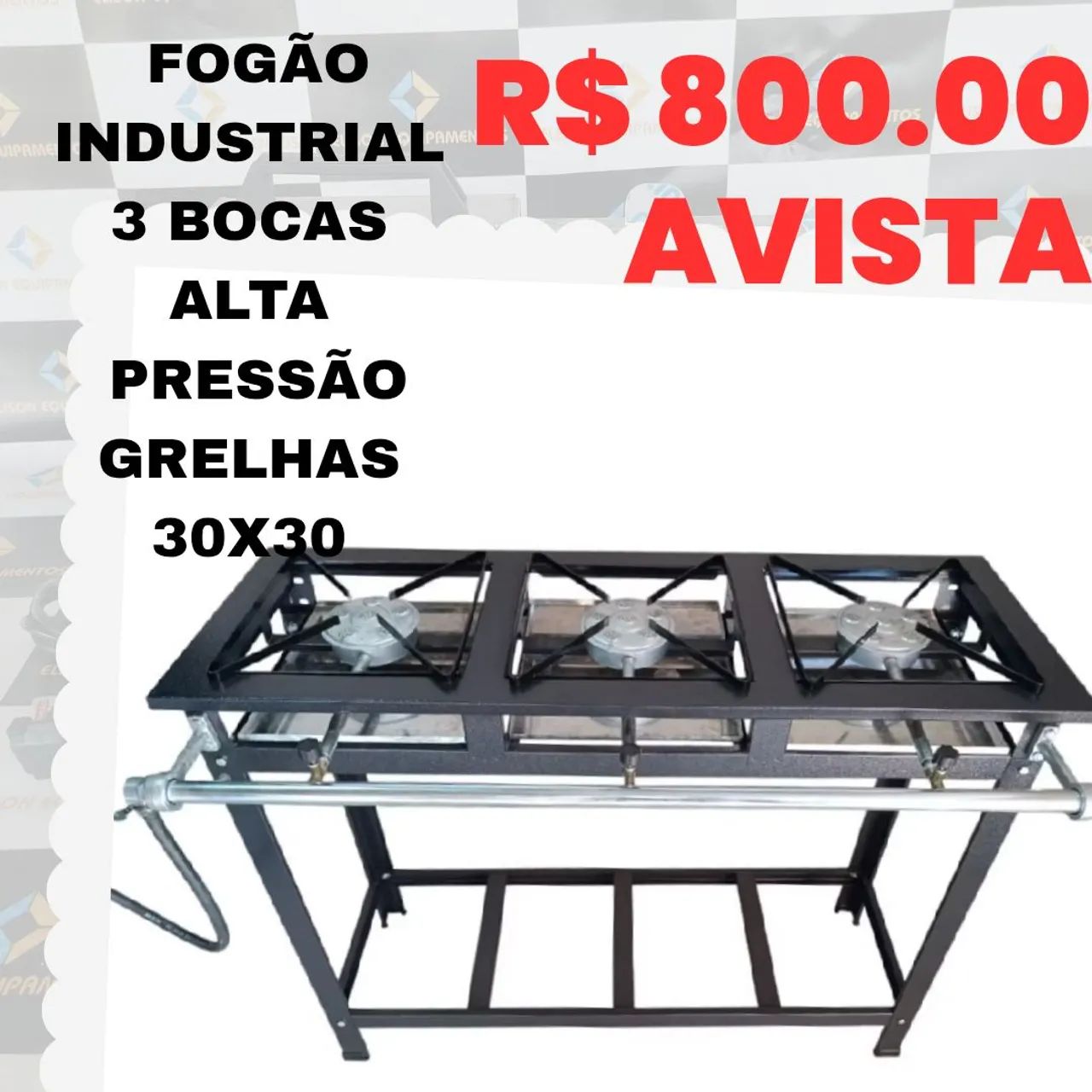Fogão industrial 3 bocas 