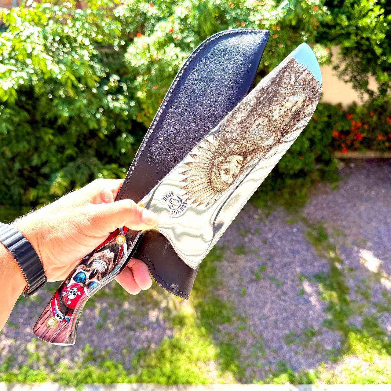 facas artesanais com cabo de madeira ,resina ,osso - Foto 5