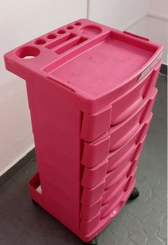 Carrinho Auxiliar Para Cabeleireiro Dompel Beauty - Rosa - Foto 3