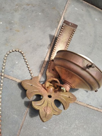 Lustre antigo 3 bicos para restaurar - Foto 3