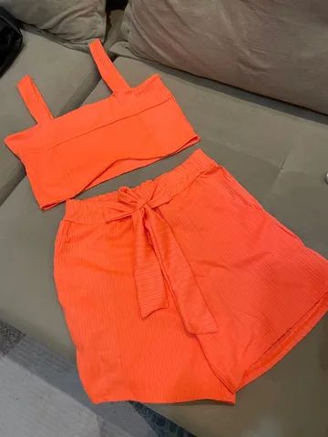 Conjunto laranja Neon Veste P/M - Foto 4