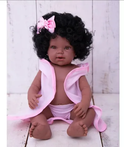 Fofo Africano Bebê Jogar Bonecas Boneca Preta Macia Para Presentes de  Aniversariante