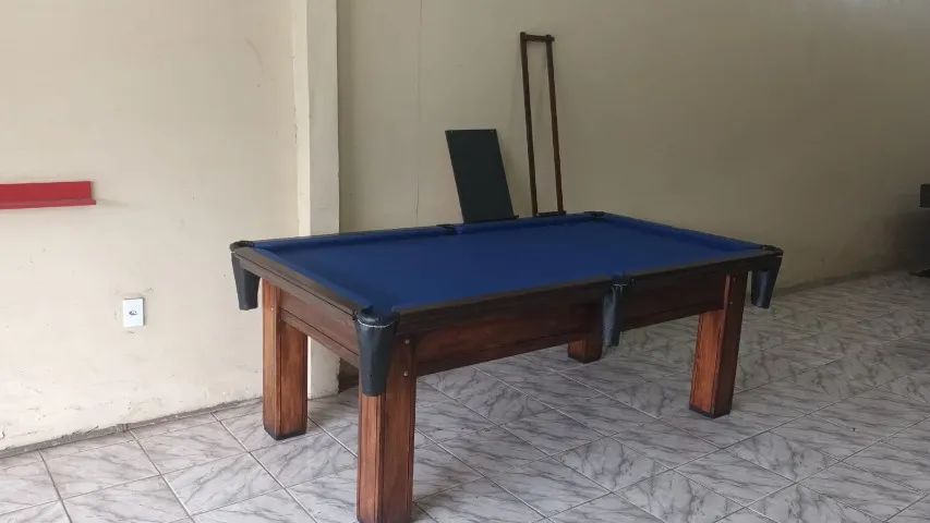 Sinuca semi-oficial madeira de lei ( fundo perda ardósia)