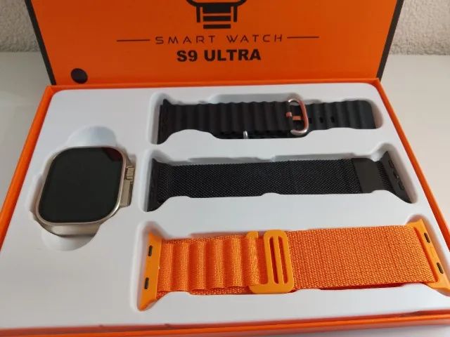 Smartwatch Ultra S9 + 2 pulseiras caixa