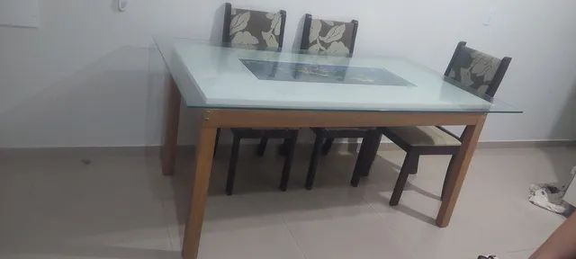 Mesa 8 lugares tampo vidro - Foto 3