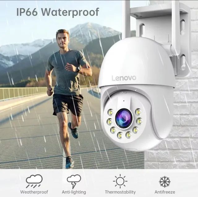 Câmera de vigilância Lenovo 3mp Ptz Wifi 4X Zoom + Micro SD 64Gb (Grátis) - Foto 6