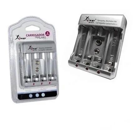 Super carregador de pilhas com 4 pilhas aa de brinde completo controle vídeo game 
