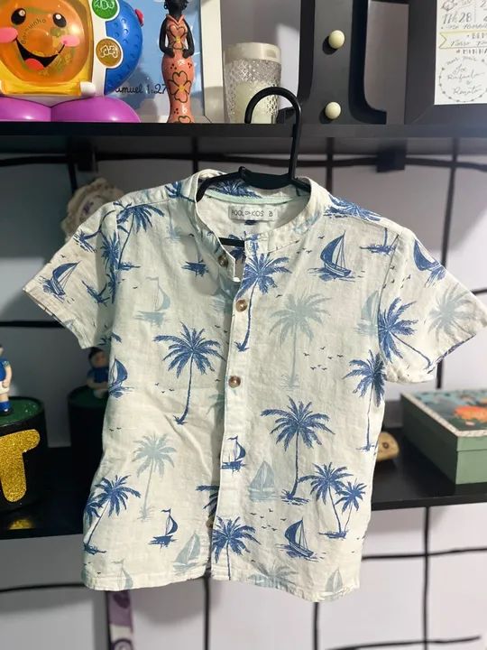 Camisa de linho floral