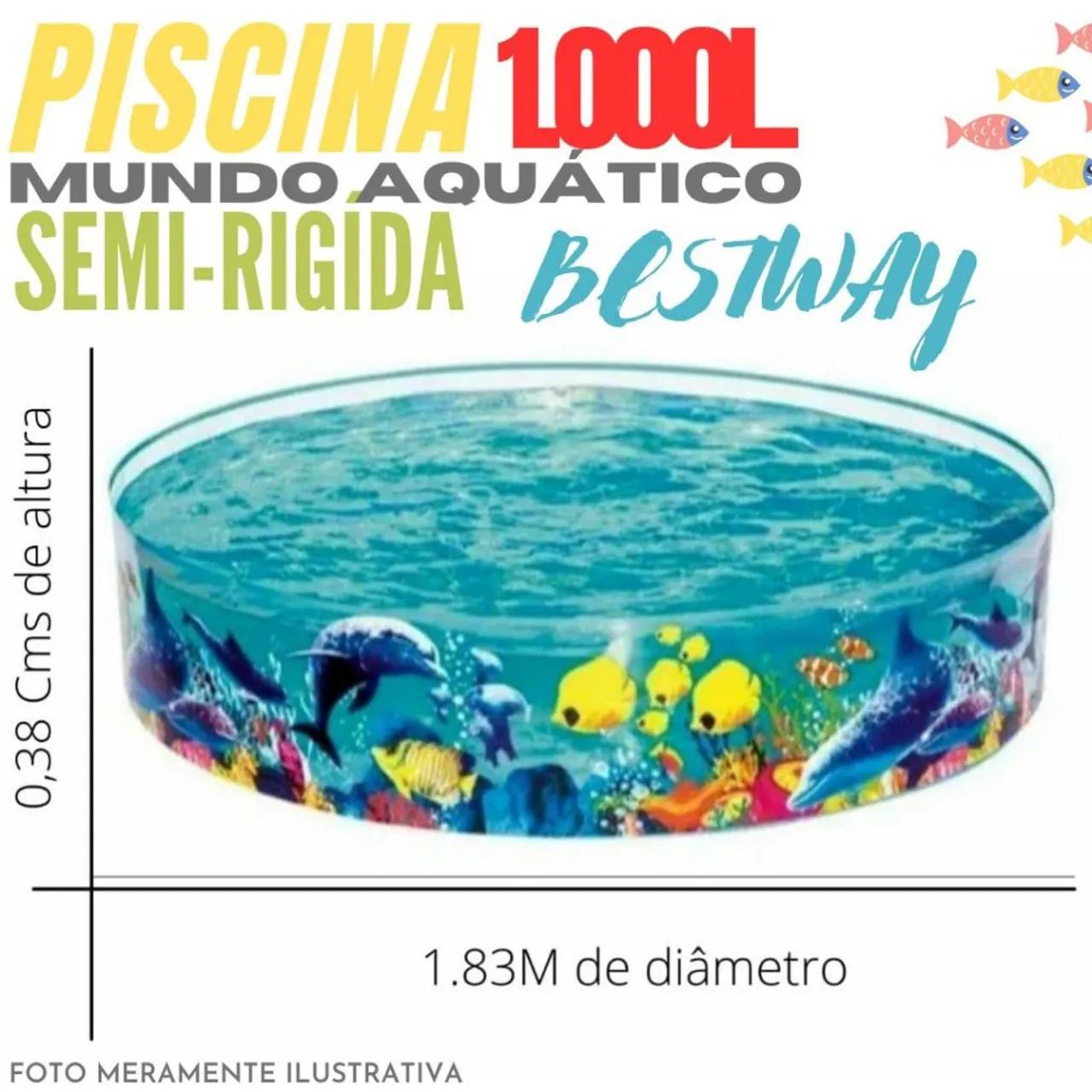 Piscina inflável Bestway 1000L - Mundo Aquático - Foto 2
